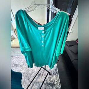 ANDREE BY UNIT Teal Button Down Shirt